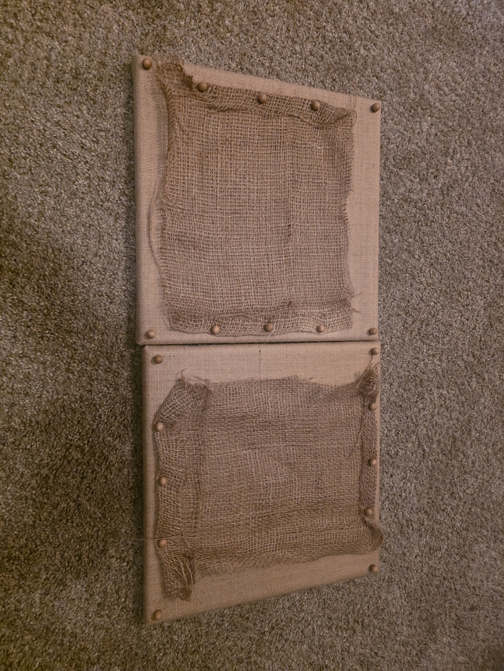 Neutral Burlap Decorative Wall Panels Set - Brown